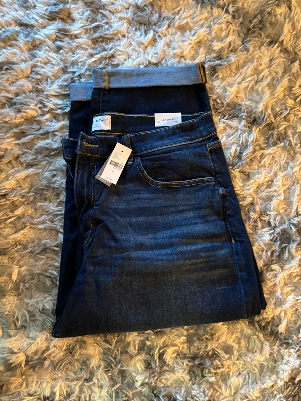 Lane Bryant Dark Blue Ankle Jeans - Cropped Stretch Denim